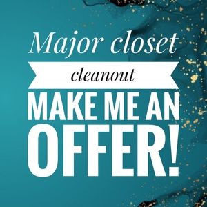 Closet clean out! Anything not sold by May 15 will be donated